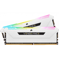 Фото Corsair DDR4 16GB (2x8GB) 3600Mhz Vengeance RGB Pro SL White (CMH16GX4M2D3600C18W)