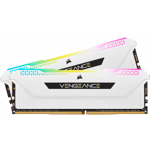 Фото ОЗУ Corsair DDR4 16GB (2x8GB) 3600Mhz Vengeance RGB Pro SL White (CMH16GX4M2D3600C18W)