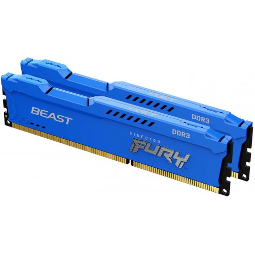 Продати ОЗП Kingston DDR3 8GB (2x4GB) 1600Mhz FURY Beast Blue (KF316C10BK2/8) за Trade-In у інтернет-магазині Телемарт - Київ, Дніпро, Україна фото