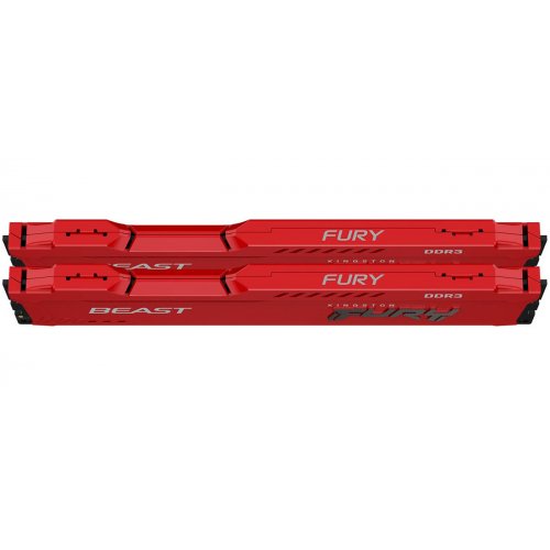 Продати ОЗП Kingston DDR3 8GB (2x4GB) 1600Mhz FURY Beast Red (KF316C10BRK2/8) за Trade-In у інтернет-магазині Телемарт - Київ, Дніпро, Україна фото