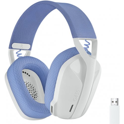 Наушники Logitech G435 Lightspeed (981-001074) White/Lilac купить в Украине: Киев, Днепр, Харьков, Одесса  | Низкая цена, отзывы, характеристики от TELEMART фото