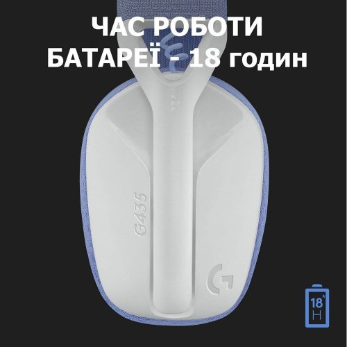 Купити Навушники Logitech G435 Lightspeed (981-001074) White/Lilac - ціна в Києві, Львові, Вінниці, Хмельницькому, Франківську, Україні | інтернет-магазин TELEMART.UA фото