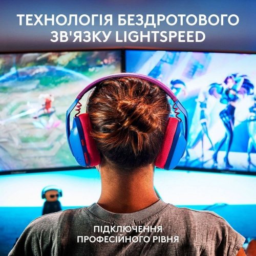 Наушники Logitech G435 Lightspeed (981-001062) Blue/Raspberry купить в Украине: Киев, Днепр, Харьков, Одесса  | Низкая цена, отзывы, характеристики от TELEMART фото