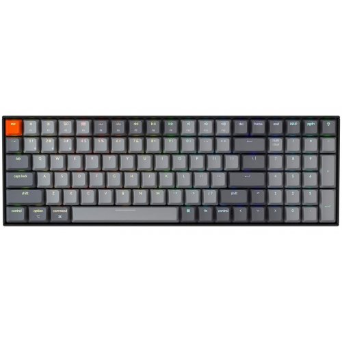 Купити Клавіатура Keychron K4 100 keys RGB Aluminum Frame Gateron Red (K4C1) Black - ціна в Києві, Львові, Вінниці, Хмельницькому, Франківську, Україні | інтернет-магазин TELEMART.UA фото