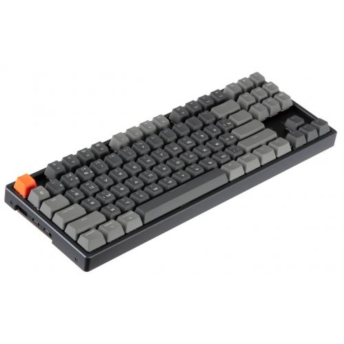 Клавіатура Keychron K8 87 keys RGB Aluminum Frame Gateron Blue (K8C2) Black купити в Україні: Київ, Львів, Хмельницький, Тернопіль, Івано-Франківськ | Низька ціна, відгуки, характеристики від TELEMART фото