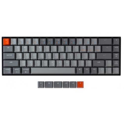 Photo Keyboard Keychron K6 68 keys White LED Gateron Brown (K6O3) Black