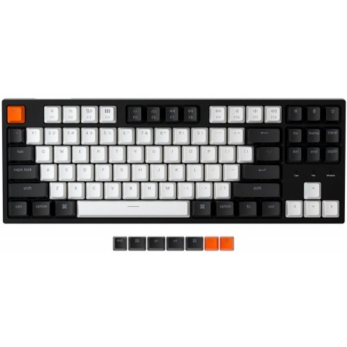 Клавиатура Keychron C1 87 keys Wired White LED Gateron Brown (C1A3) Black купить в Украине: Киев, Днепр, Харьков, Одесса  | Низкая цена, отзывы, характеристики от TELEMART фото