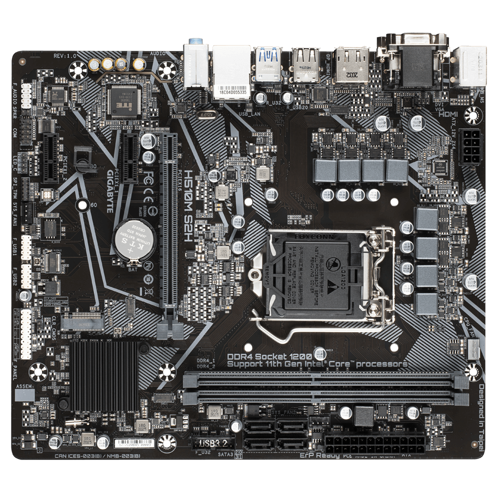 Материнская плата Gigabyte H510M S2H V2 (s1200, Intel H510) купить с ...