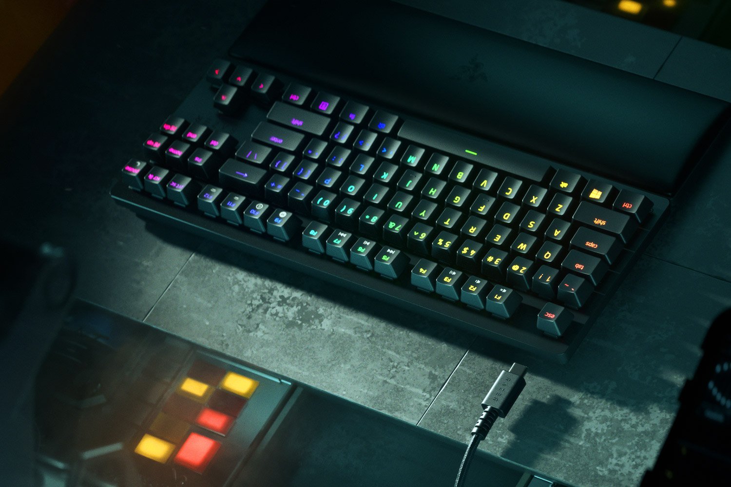 Купить Клавиатура Razer Huntsman V2 TKL Red Linear Optical Switch  (RZ03-03940800-R3R1) Black - цена в Харькове, Киеве, Днепре, Одессе в  интернет-магазине Telemart