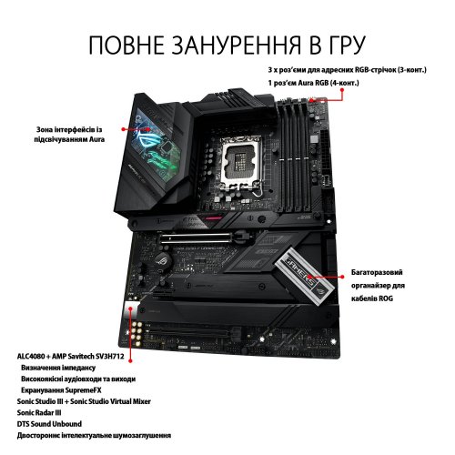 Продать Материнская плата Asus ROG STRIX Z690-F GAMING WI-FI (s1700, Intel Z690) по Trade-In интернет-магазине Телемарт - Киев, Днепр, Украина фото