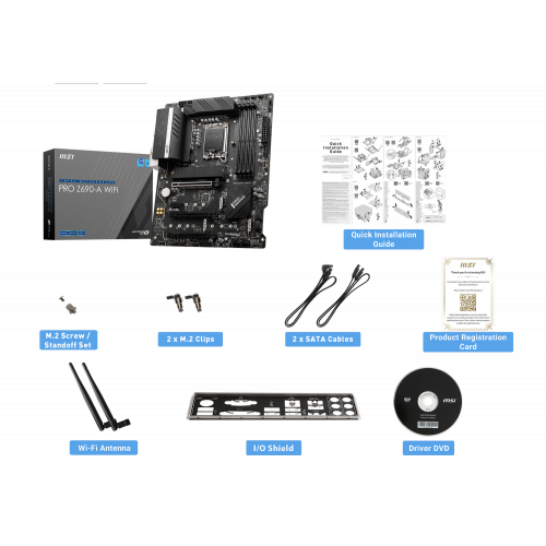 Продати Материнська плата MSI PRO Z690-A Wi-Fi (s1700, Intel Z690) за Trade-In у інтернет-магазині Телемарт - Київ, Дніпро, Україна фото