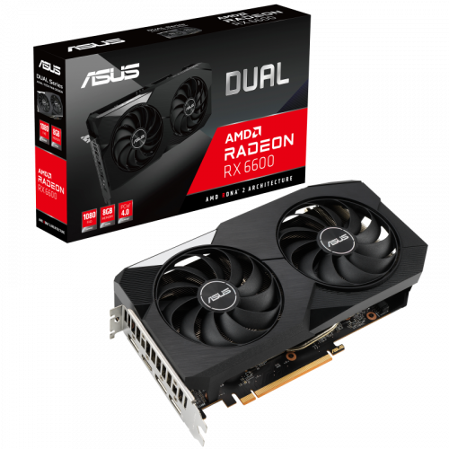 Photo Video Graphic Card Asus Dual Radeon RX 6600 8192MB (DUAL-RX6600-8G)