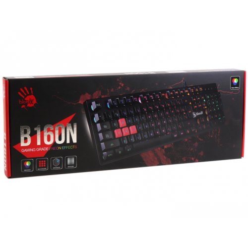Купить Клавиатура A4Tech Bloody B160N Black - цена в Харькове, Киеве, Днепре, Одессе
в интернет-магазине Telemart фото