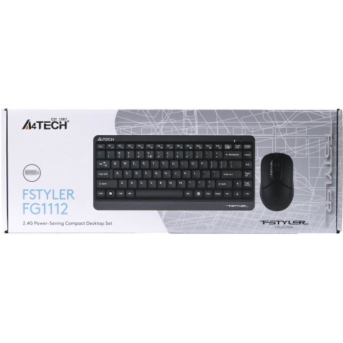 Купити Комплект A4Tech Fstyler FG1112 Black - ціна в Києві, Львові, Вінниці, Хмельницькому, Франківську, Україні | інтернет-магазин TELEMART.UA фото