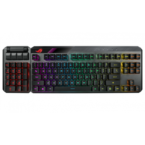 Купить Клавиатура Asus ROG Claymore II Red Switch RGB (90MP01W0-BKRA00) Black - цена в Харькове, Киеве, Днепре, Одессе
в интернет-магазине Telemart фото