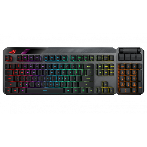 Купить Клавиатура Asus ROG Claymore II Red Switch RGB (90MP01W0-BKRA00) Black - цена в Харькове, Киеве, Днепре, Одессе
в интернет-магазине Telemart фото
