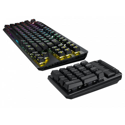 Купить Клавиатура Asus ROG Claymore II Red Switch RGB (90MP01W0-BKRA00) Black - цена в Харькове, Киеве, Днепре, Одессе
в интернет-магазине Telemart фото