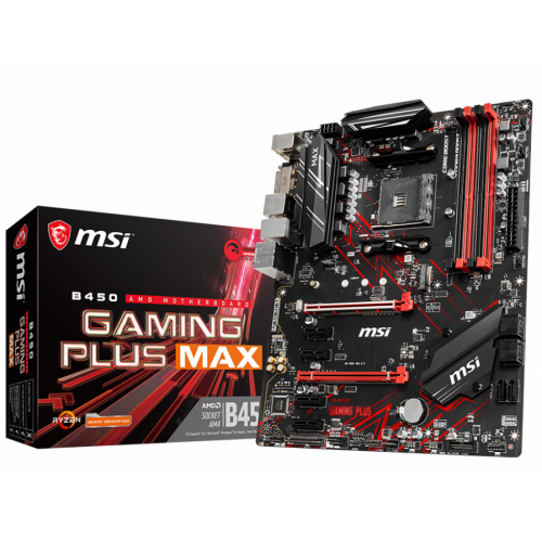 Photo Motherboard Уценка материнская плата MSI B450 GAMING PLUS MAX (sAM4, AMD B450) (Порвана упаковка, 390306)