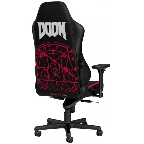 Игровое кресло Noblechairs HERO DOOM Edition (NBL-HRO-PU-DET) Black/Red купить в Украине: Киев, Днепр, Харьков, Одесса  | Низкая цена, отзывы, характеристики от TELEMART фото