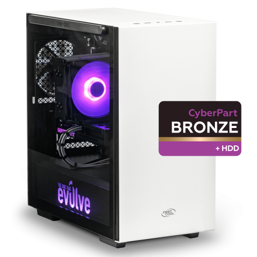 Продать Компьютер EVOLVE CyberPart Bronze 3H (EVCP-B3Hi1010FN165-8S240H1TWH) White по Trade-In интернет-магазине Телемарт - Киев, Днепр, Украина фото