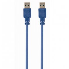 Кабель Maxxter USB 3.0 AM-AM 0.5m (U-AMAM3-0.5m) Blue