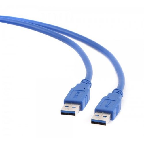 Купити Кабель Maxxter USB 3.0 AM-AM 0.5m (U-AMAM3-0.5m) Blue - ціна в Києві, Львові, Вінниці, Хмельницькому, Франківську, Україні | інтернет-магазин TELEMART.UA фото