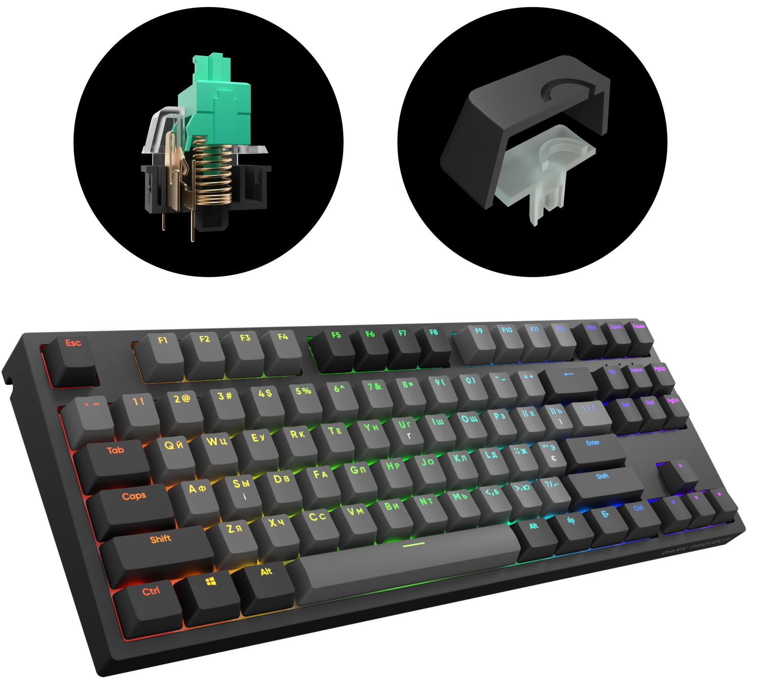 Клавиатура Dark Project Pro KD87A PBT Gateron Mechanical Teal (DP-KD ...