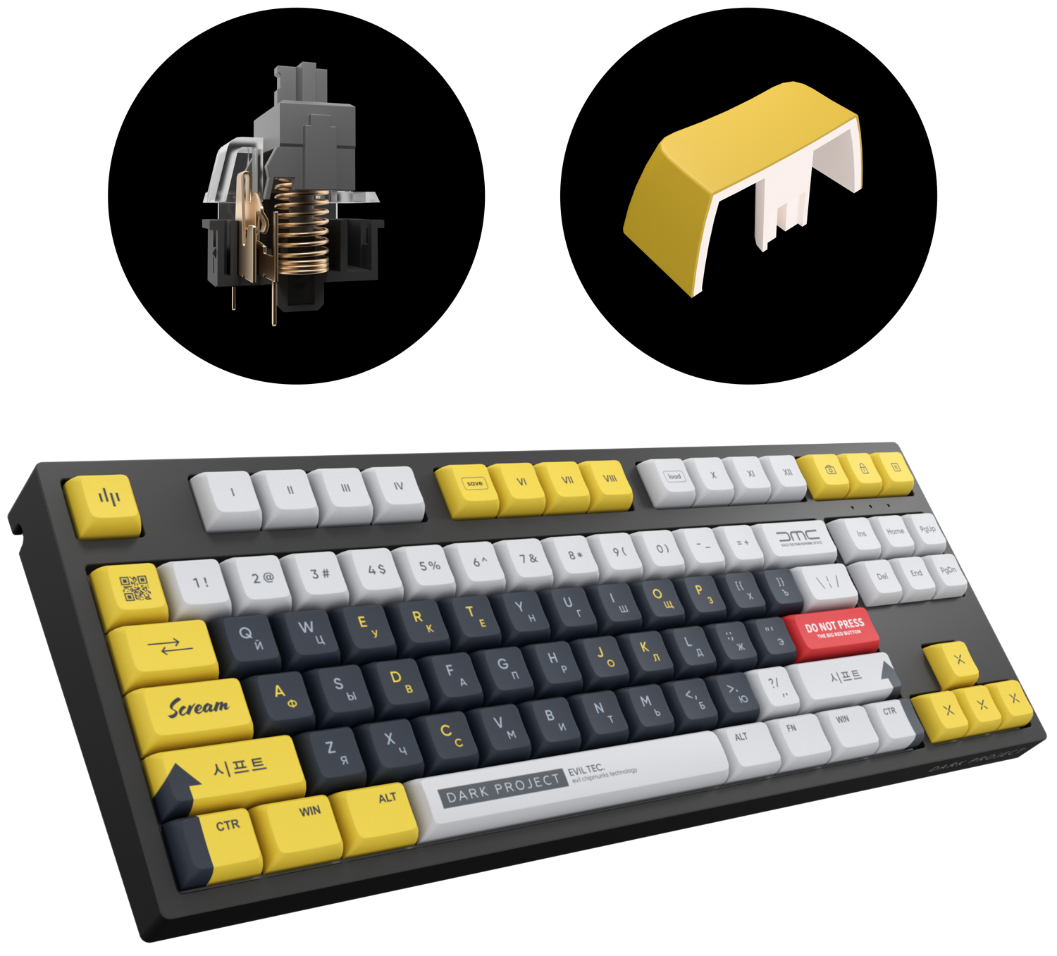 Клавиатура Dark Project Pro KD87A LTD ABS Gateron Optical 1.0 Silver ...