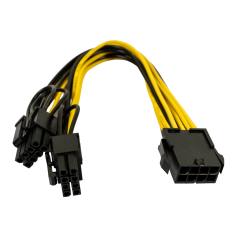 Кабель T-Cable CPU 8pin - 2 x 6+2pin F/M 0.2m