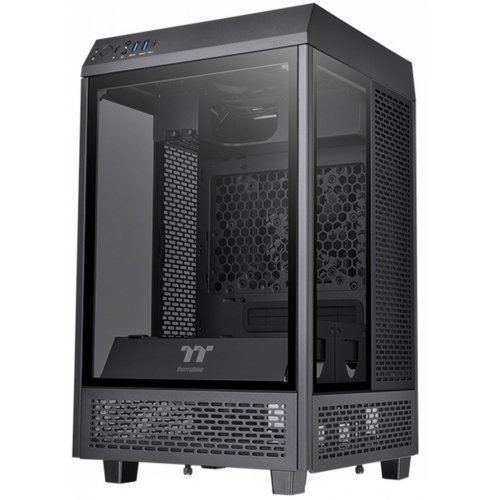 Купить Корпус Thermaltake The Tower 100 Tempered Glass без БП (CA-1R3-00S1WN-00) Black с проверкой совместимости: обзор, характеристики, цена в Киеве, Днепре, Одессе, Харькове, Украине | интернет-магазин TELEMART.UA фото