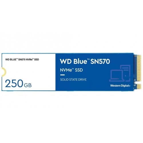 Купить SSD-диск Western Digital Blue SN570 250GB M.2 (2280 PCI-E) NVMe x4 (WDS250G3B0C) с проверкой совместимости: обзор, характеристики, цена в Киеве, Днепре, Одессе, Харькове, Украине | интернет-магазин TELEMART.UA фото
