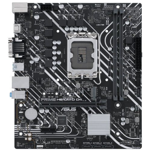 Photo Motherboard Asus PRIME H610M-D D4 (s1700, Intel H610)