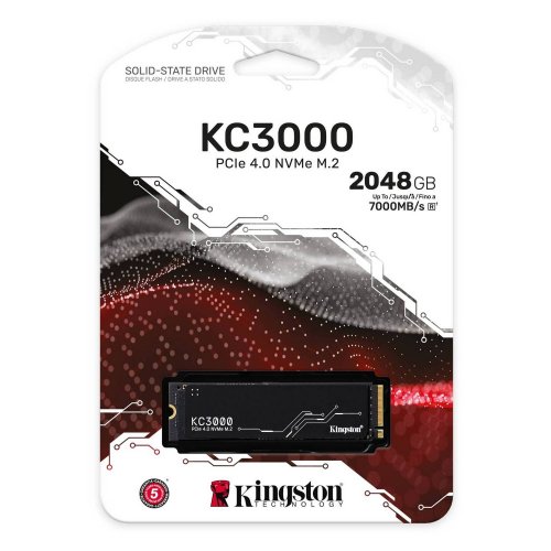 Фото SSD-диск Kingston KC3000 3D NAND TLC 2TB M.2 (2280 PCI-E) NVMe x4 (SKC3000D/2048G)