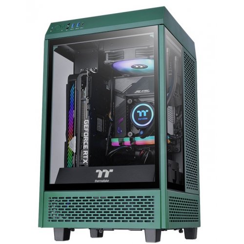 Продать Корпус Thermaltake The Tower 100 Tempered Glass без БП (CA-1R3-00SCWN-00) Racing Green по Trade-In интернет-магазине Телемарт - Киев, Днепр, Украина фото