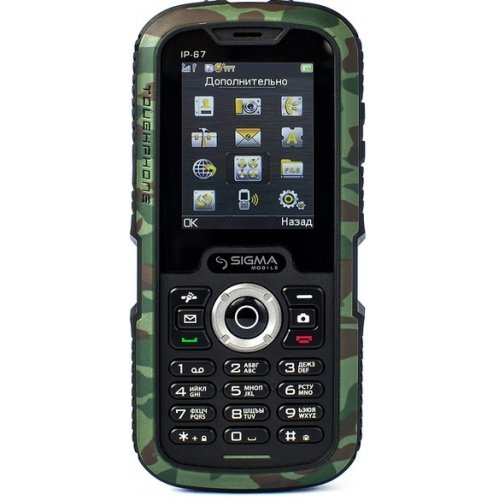 Купить Мобильный телефон Sigma mobile X-treme IP67 Dual Sim Khaki - цена в Харькове, Киеве, Днепре, Одессе
в интернет-магазине Telemart фото
