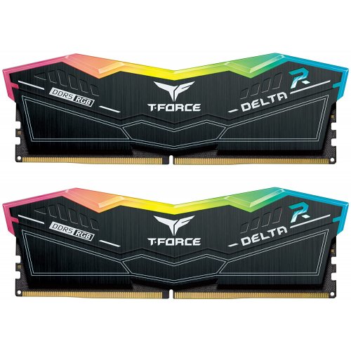 Фото ОЗП Team DDR5 32GB (2x16GB) 6200Mhz Delta RGB Black (FF3D532G6200HC38ADC01)