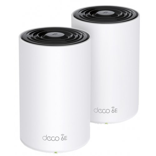 Купить Wi-Fi роутер TP-LINK Deco XE75 Mesh Wi-Fi System (2-pack) - цена в Харькове, Киеве, Днепре, Одессе
в интернет-магазине Telemart фото