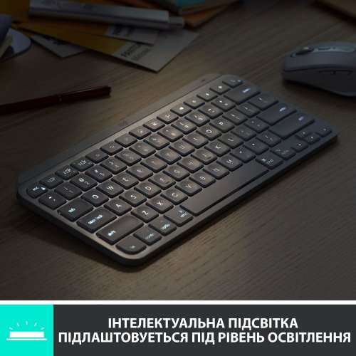 Купить Клавиатура Logitech MX Keys Mini For Mac Wireless Illuminated (920-010526) Pale Gray - цена в Харькове, Киеве, Днепре, Одессе
в интернет-магазине Telemart фото