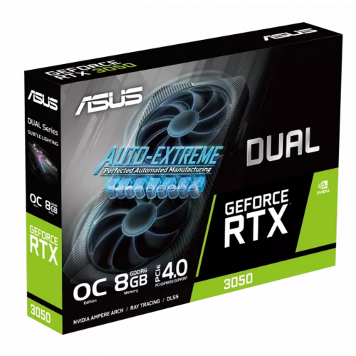 Фото Видеокарта Asus Dual GeForce RTX 3050 OC 8192MB (DUAL-RTX3050-O8G)