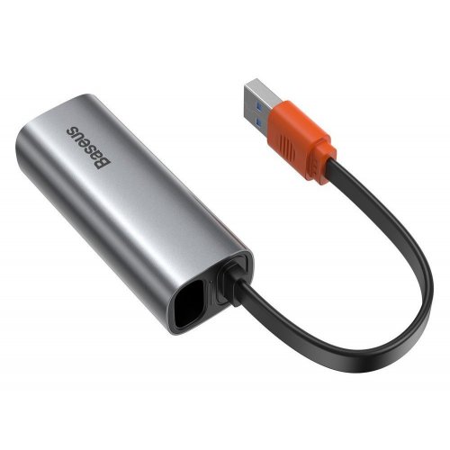 Купить Сетевая карта Baseus Steel Cannon Series USB to LAN Adapter (CAHUB-AD0G) Dark Grey - цена в Харькове, Киеве, Днепре, Одессе
в интернет-магазине Telemart фото