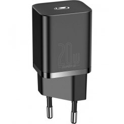 Фото Сетевое зарядное устройство Baseus Super Silicone PD Charger USB Type-C 20W (CCSUP-B01) Black