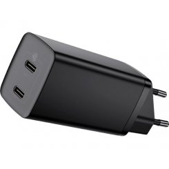 Фото Сетевое зарядное устройство Baseus GaN2 Lite Quick Charger 2 USB Type-C 65W (CCGAN2L-E01) Black