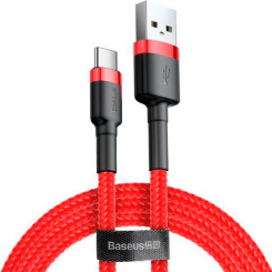 Кабель Baseus Cafule Cable USB For Type-C 2A 3m (CATKLF-U09) Red