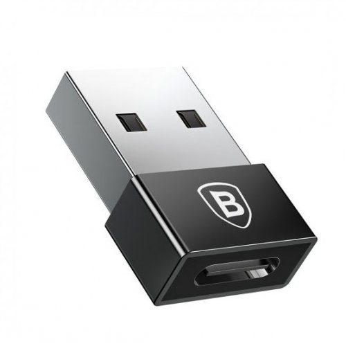 

Baseus Exquisite USB Male to Type-C Female Adapter Converter (CATJQ-A01) Black
