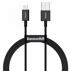 Кабель Baseus Superior Series Fast Charging Data Cable USB to Lightning 2.4A 2m (CALYS-C01) Black