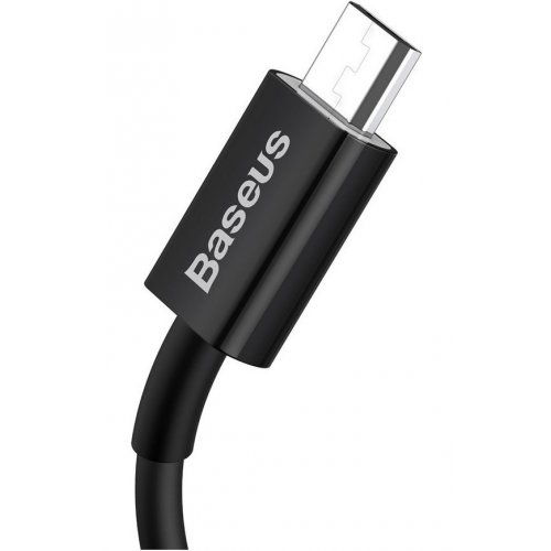 Купити Кабель Baseus Superior Series Fast Charging Data Cable USB to Micro 2A 2m (CAMYS-A01) Black - ціна в Києві, Львові, Вінниці, Хмельницькому, Франківську, Україні | інтернет-магазин TELEMART.UA фото