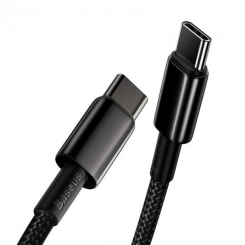 Кабель Baseus Tungsten Gold Fast Charging Data Cable Type-C to Type-C 100W 1m (CATWJ-01) Black