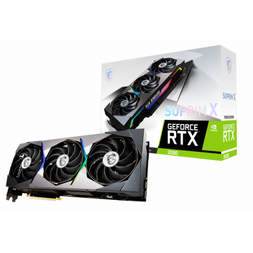 Продати Відеокарта MSI GeForce RTX 3080 SUPRIM X 12288MB (RTX 3080 SUPRIM X 12G) LHR за Trade-In у інтернет-магазині Телемарт - Київ, Дніпро, Україна фото
