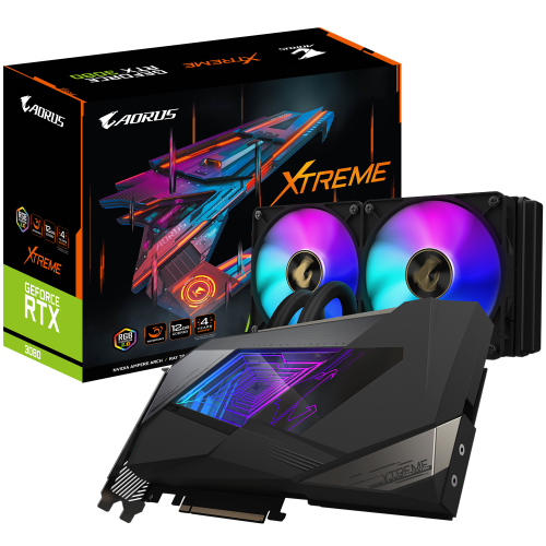 Продать Видеокарта Gigabyte AORUS GeForce RTX 3080 XTREME WATERFORCE 12288MB (GV-N3080AORUSX W-12GD) по Trade-In интернет-магазине Телемарт - Киев, Днепр, Украина фото