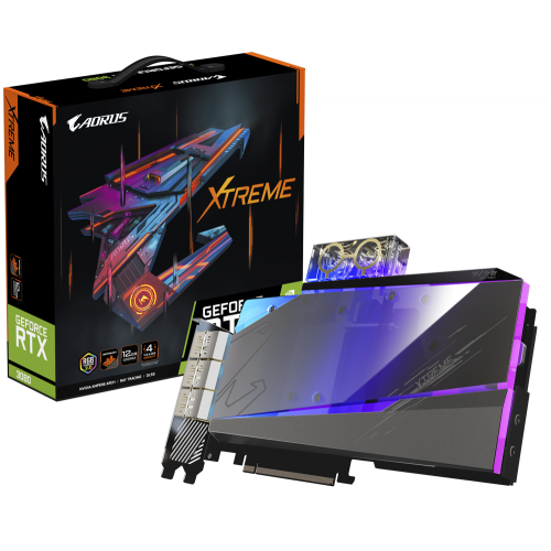 Продать Видеокарта Gigabyte AORUS GeForce RTX 3080 XTREME WATERFORCE WB 12288MB (GV-N3080AORUSX WB-12GD) по Trade-In интернет-магазине Телемарт - Киев, Днепр, Украина фото